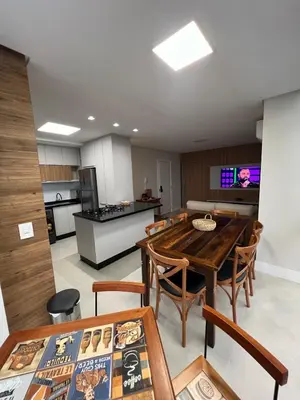 A cozinha ou kitchenette de Apartamento Pé na Areia