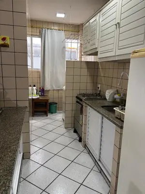 A cozinha ou kitchenette de Amplo Apê VIsta para o Mar de Bombas