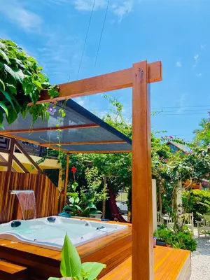 Uma varanda ou terraço em Apartamento com vista panorâmica em Bombas