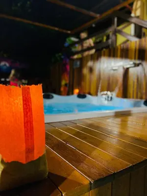 A piscina em ou perto de Apartamento com vista panorâmica em Bombas