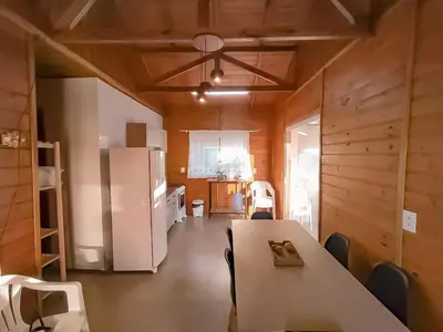 A cozinha ou kitchenette de Casa Piscina Bombinhas 10 Pessoas
