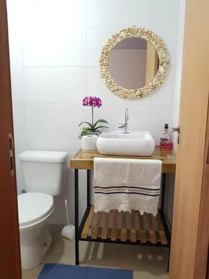 Uma casa de banho em Casa Piscina Bombinhas 10 Pessoas
