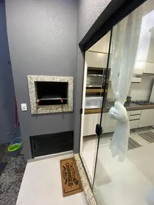 A cozinha ou kitchenette de Sobrado aconchegante no litoral