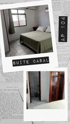 Uma cama ou camas num quarto em Apartamento Avenida Vizinho do Atlântico I