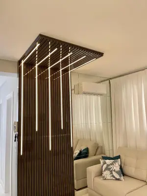 Uma área de estar em Apartamento Brisa do Mar - Ed Galileu