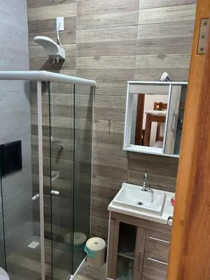 Uma casa de banho em Casa de Praia, a 250 metros do mar, com piscina exclusiva
