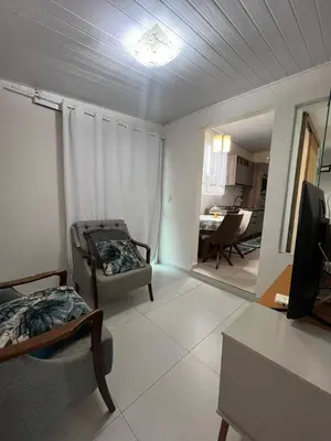 Uma área de estar em Casa a 1 km da praia