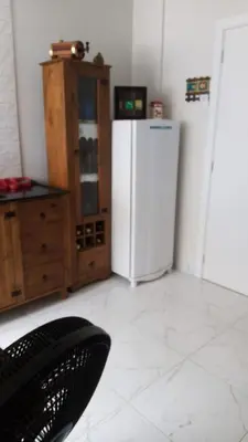 A cozinha ou kitchenette de Apto Tijucas lá vie