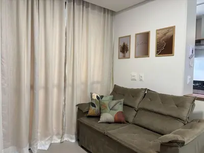 Uma área de estar em Apto em Home Clube na Praia de Palmas