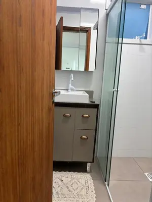 Uma casa de banho em Casa beira mar em Bombinhas