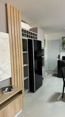 A cozinha ou kitchenette de Apartamento meia praia itapema SC 3 suítes