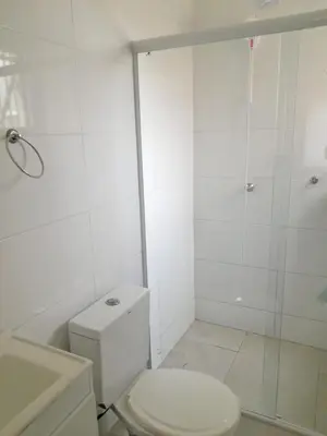 Uma casa de banho em Exclusive apt, meters from Bombínhas beach