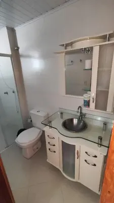 Uma casa de banho em Half Beach Apartment - Itapema