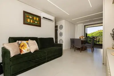 A planta de Di Ravena 101 - Apartamento Moderno em Canto Grande a 120 Metros do Mar.