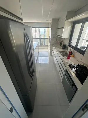 A cozinha ou kitchenette de Apto vista mar 400m beach