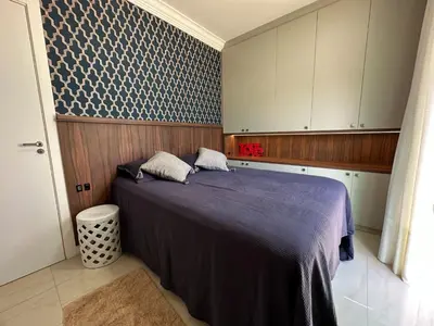 Uma cama ou camas num quarto em Ap of Liliane