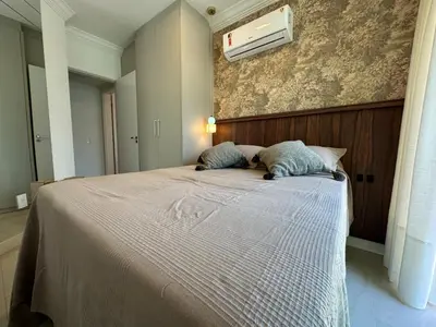 Uma cama ou camas num quarto em Ap of Liliane