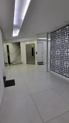 A planta de Apartamento pé na areia em Meia Praia com churrasqueira com vista mar