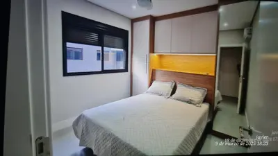 Uma cama ou camas num quarto em Apto estrenar en palmas Duetto 305A