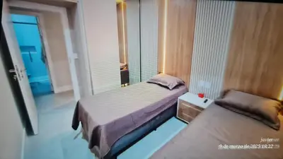 Uma cama ou camas num quarto em Apto estrenar en palmas Duetto 305A