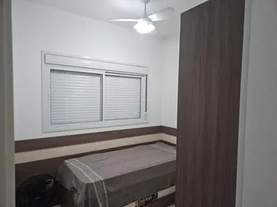 Uma cama ou camas num quarto em cód 116 - Apartamento amplo e aconchegante