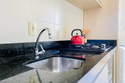 A cozinha ou kitchenette de Ampla cobertura com vista panorâmica! 0205