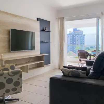 Amplo apto com vista para o mar na praia! 0214