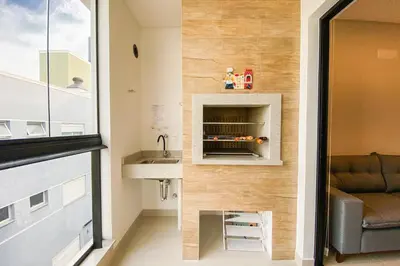 A planta de Apto novo e bem mobiliado na Praia de Palmas - 0000 - DESATIVADO