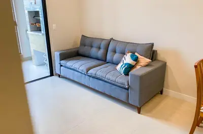 A planta de Apto novo e bem mobiliado na Praia de Palmas - 0000 - DESATIVADO