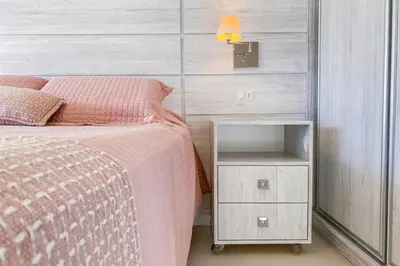Uma cama ou camas num quarto em Apt lindo de 2 quartos em Palmas - 0319