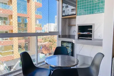 A cozinha ou kitchenette de Viva o Paraíso Apto na Praia de Palmas - 0221