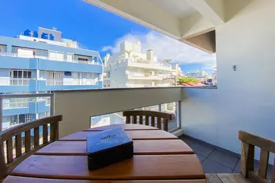 Uma varanda ou terraço em Apartamento com vista mar - 0332