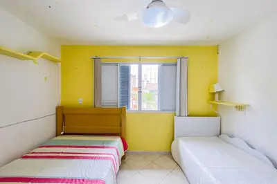 Uma cama ou camas num quarto em Casa na Praia de Palmas - 0238