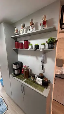 A cozinha ou kitchenette de Apartamento Vista Mar - Área de Lazer - Poucos Minutos do Mar