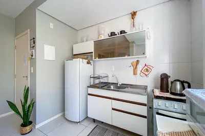 A cozinha ou kitchenette de Palmas, 500m Apto Cheio de Personalidade - 0429