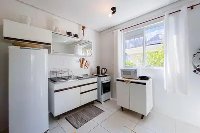 A cozinha ou kitchenette de Palmas, 500m Apto Cheio de Personalidade - 0429