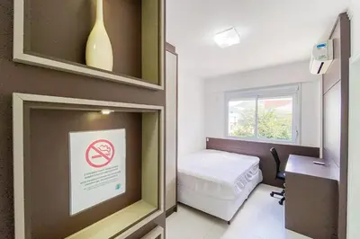 A planta de Lindo apto com área de lazer com piscina - 0430