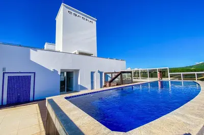 A planta de Lindo apto com área de lazer com piscina - 0430