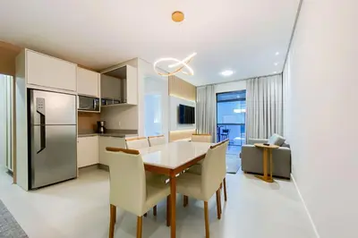 A cozinha ou kitchenette de Praia de Palmas, 190m, Novo com Piscina - 0431
