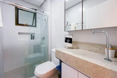 Uma casa de banho em Há 250 metros do mar, com 02 quartos na praia - 0440