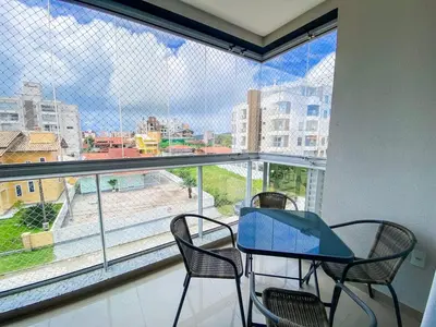 Uma varanda ou terraço em Amplo apartamento de 3 quartos à 350m do mar - 0444