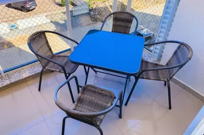 A planta de Amplo apartamento de 3 quartos à 350m do mar - 0444