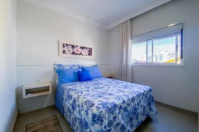 Uma cama ou camas num quarto em Praia de Palmas 300m do Mar com Conforto - 0460
