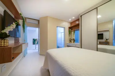Uma cama ou camas num quarto em Condomínio Costão Náutico
