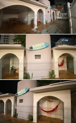 O edifício onde a casa de hóspedes está situado
