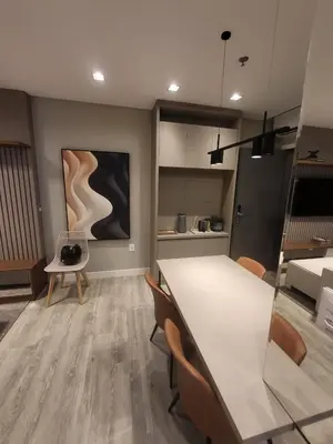 A planta de Flat Infinity Tower Meia Praia
