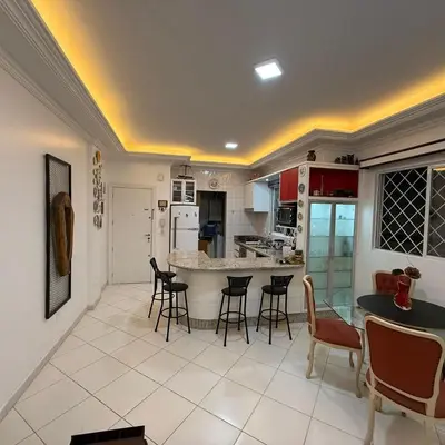 A cozinha ou kitchenette de Amplo Apartmento proximo a Praia