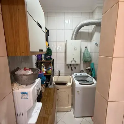 A cozinha ou kitchenette de Amplo Apartmento proximo a Praia