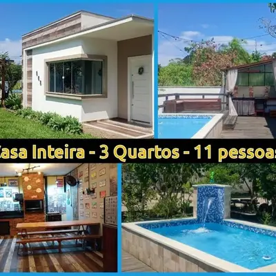 Casa Inteira - 3 Quartos - 11 Pessoas - Piscina infantil - 200m da praia