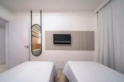A planta de Terrazzo 408A - Apto 2 quartos em condomínio de luxo à 300 metros da Praia de Bombas